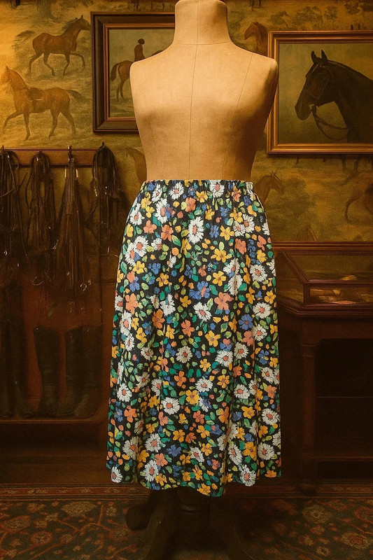 Jupe à fleurs vintage - Damart