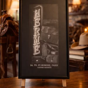 Cadre - format 20x40 - Hermès - publicité vintage / décoration